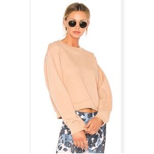 Varley Womens Revive Crewneck Sweatshirt Cropped Size Small Albata Peach‎